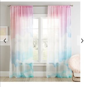 Pottery Barn Rainbow Sheer Curtain Panels x4